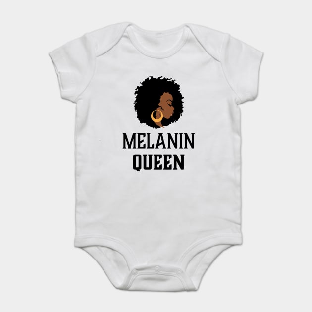Melanin Queen, Black Woman, African American Baby Bodysuit by UrbanLifeApparel
